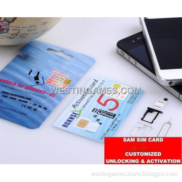 Samsim for Sam SIM Unlock SIM Card with Activation Support iPhone 5/4s Ios 6.12 WCDMA 3G